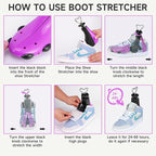 Shoe Stretcher Men, Women Leather Boot Stretcher for Wide Feets, Shoe Tree Adjustable Boot Widener Stretcher