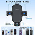1Zero Easy One-Button Release CD Phone Holder for Car, Universal Air Vent & CD Slot Phone Mount, Thick Cases Friendly Cell Phone Holder for iPhone, Google, Samsung, Moto & Other Smartphones (Clamp)