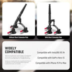 NEEWER Triple Suction Cup Car Mount Compatible with Insta360 X5 X4 GoPro DJI OSMO 360 Cameras, Quick Release Outside Windshield Magic Arm Mount Kit with 2 in 1 Extension Pole/Selfie Stick, CA065