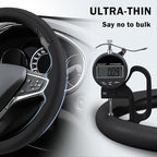 Steering Wheel Cover for Chevy Malibu 2016-2024/ Equinox 2018-2024/ Bolt EV 2017-2021/ Volt 2016-2019, Car Steering Wheel Cover Accessories for Chevrolet (Black Leather)