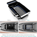 CDEFG 2023 2024 2025 2026 CX-50 Center Console Organizer Tray for 2023 2024 2025 2026 Mazda CX-50 Middle Console Armrest Storage Box 2023-2026 CX50 Accessories(Blue)