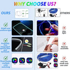 Car Led Strip Lights,Interior Lights,Ambient Lighting Kit With RGB 16 Million Colors Fiber Optics&Music Sync Rhythm,USB Neon Light Accessories for Center Console&Dashboard,Upgraded Version