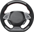 MEWANT Hand Stitched Steering Wheel Cover Wrap for Chevrolet Camaro 2017-2022 Steering Wheel Accessories for Chevrolet Camaro 2017-2022