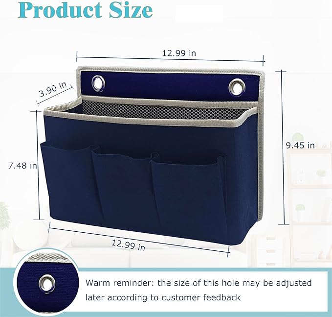Wall Hanging Organizer Bag/Hanging Baskets with Large Mesh Compartment & 3 Pockets，Over the Door Hanging Organizer Space Savi