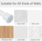 4Pcs Spring Tension Curtain Rod 28-48 Inches Adjustable Shower Curtain, Shower Rods for Bathroom, Kitchen, Window, Closet, Wh