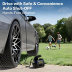 Tire Inflator Portable Air Compressor, Air Pump for Car Tires-9.84 Ft Cord,12V DC-Powered Auto Pump with Digital Pressure Gauge,Emergency LED Light, Car Accessories for Motorcycle Bicycle Ball Balloon