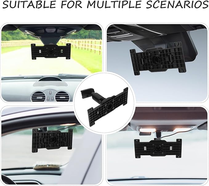1 Set Dash Cam Mirror Mount Rear View Mirror Back Plate Panel Car Rear View Camera Mount Kit for 5.5" - 12" Rearview Mirror Dash Cams