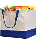 Canvas Reusable Grocery Bags Heavy Duty, 8.3 gal Foldable Large Tote Bag with Handles, Holds 60 lbs Canvas Shopping Bags, 1 Pack