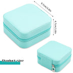 Neveika Mini Jewelry Box Leather Jewellery Ring Organizer Case Storage Gift Box Girls and Women (4pcs blue).