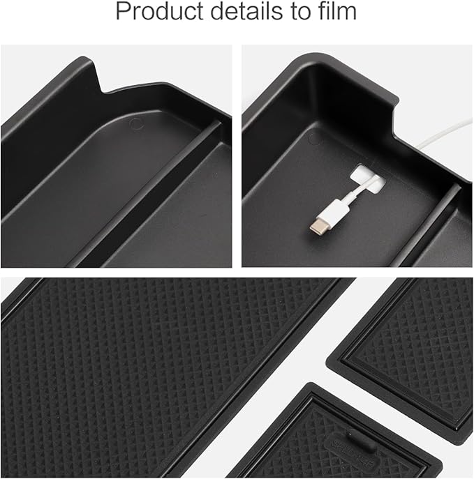 SMABEE Center Console Organizer Compatible with Toyota Land Cruiser 250 Prado J250 LC250 2024 2025 2026 Accessories Interior ABS Armrest Storage Box Tray Organizer Insert (Not Fit Cool Box)