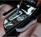 Car Seat Side Drop Organizer, Sparkle Car Seat Gap Filler, Car Seat Console Storage Organizer, Crystal Car Seat Pockets with Cup Holder and Two Charging Ports for Co-Driver.