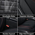 Coverado Front Seat Covers, 2 Pack Waterproof Seat Covers for Cars, Luxury Leather Seat Cushions, Front and Rear Seat Protect