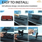 Aunginsy Center Console Dash Storage Organizer Tray Compatible with Toyota Tundra/Sequoia 2022-2026 Accessories, Dashboard Multi-Functional Phone Holder Storage Box Insert with Mobile Phone Mount