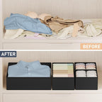 DIMJ Drawer Organizer Clothes Storage - 24 Pack Baby Dresser Organizer for Nursery, Small Fabric Closet Drawer Organizer Bins