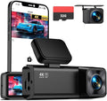 Dash Cam Front and Rear, 4K+1080P Dual Channel Dash Camera for Cars with Night Vision, Mini Car Camera with 1.97” IPS Screen,