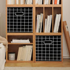 Yunkeeeper storage bins Cubes, Fabric Cube Organizer with Handle, Foldable Cube Bins for Cloth or Accessary Storage, 11x11x11