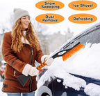 27" Snow Brush and Ice Scraper, 2-in-1 Detachable Car Snow Removal Tool with Ergonomic Grip, for Cars, Trucks, SUVs Windshield Winter Cleaning, Idea
