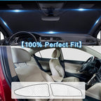KMF 6pcs Thicken Sun Shades Custom for Hyundai Elantra Sedan 2017-2020 Accessories,Full Car Window Covers Sunshade for Windshield Side Rear, UV Blocking and Blackout Privacy Camping Outdoor