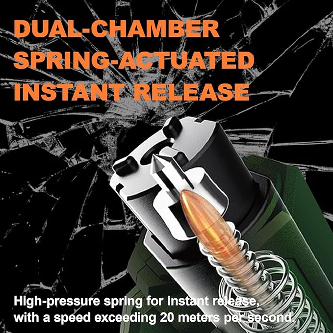 4PCS Car Window Breaker Seatbelt Cutter, Portable 2 in 1 Seatbelt Cutter and Window Glass Breaker Keychain Emergency Escape T