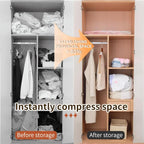 4 Pack Vacuum Storage Bags, Space Saver Bag Vacuum Seal Bags for Clothing Travel Moving Blankets Pillows Storage and Organiza