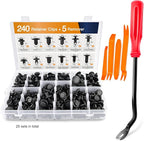 GOOACC - GRC-04 20SETS 240PCS Bumper Retainer Clips Car Plastic Rivets Fasteners Push Retainer Kit Popular Sizes Auto Push Pi