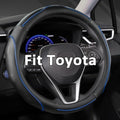West Llama 3D Leather Steering Wheel Cover for Toyota, Premium Non-Slip Piping Design, Custom Fit for 14.5-15 inch, Stylish &
