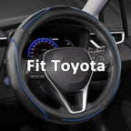 West Llama 3D Leather Steering Wheel Cover for Toyota, Premium Non-Slip Piping Design, Custom Fit for 14.5-15 inch, Stylish &
