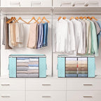 Budding Joy 90 L Large Storage Bags, 4 Pack Clothes Storage Bins Foldable Closet Organizer Storage Containers Storage and Org