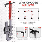 69PCS 2/4/6 Inch Extra Thick Pegboard Hooks, Heavy Duty Peg Board Organizer Accessories, Peg Board Tool Hangers Fit for 1/4" 