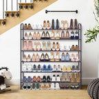 KIMBORA 6 Tier Long Shoe Rack for Closet, Wide Closet Shoe Organizer Storage Sturdy Sneaker Shelf for Floor, Bedroom 42 Pairs