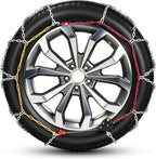 Auto-Trac Snow Chains for Car Tires Passenger Emergency Tire Chains for SUV and Car, Set of 2