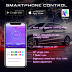 Car Underglow Lights, Bluetooth Dream Color Chasing StripLights Kit, 6 PCS Waterproof Exterior Car Lights with APP Control, 12V 300 LEDs Underbody Lights for All Cars