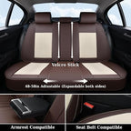 Coverado Leather Car Seat Covers Full Set, 5 Seats Waterproof Seat Covers for Cars Front and Rear Seat Cushions Protectors Un