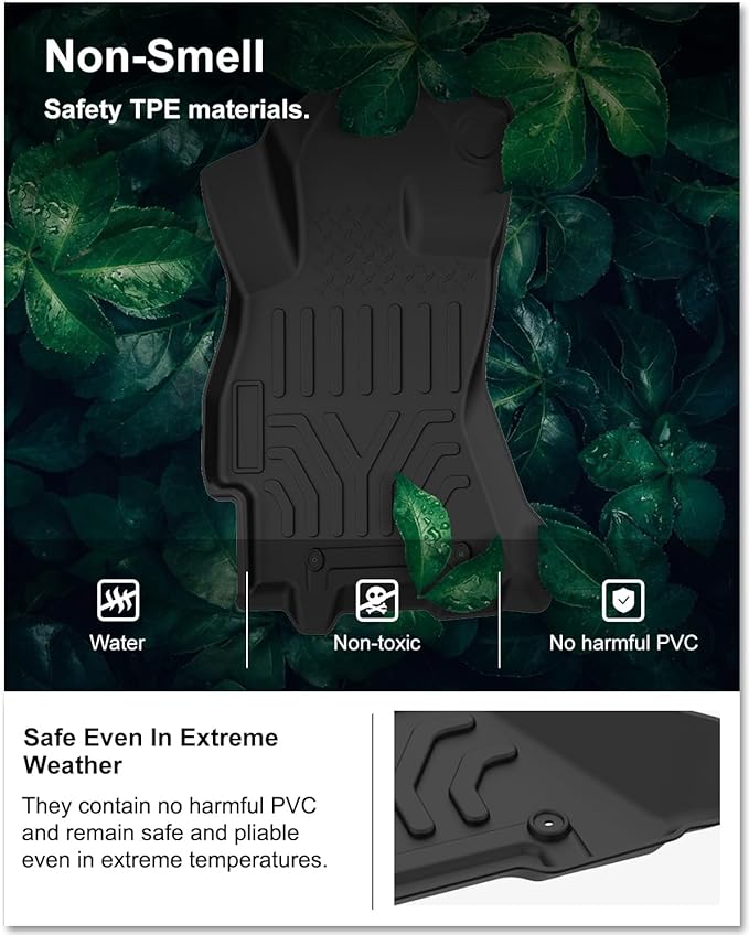 KIWI MASTER Floor Mats for 2015-2019 Subaru Outback/Legacy, Custom Fit All Weather Car Mats, Heavy Duty TPE Floor Liners, Front & Rear 2 Row, Black