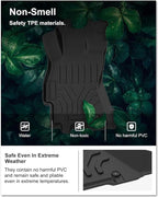 KIWI MASTER Floor Mats for 2015-2019 Subaru Outback/Legacy, Custom Fit All Weather Car Mats, Heavy Duty TPE Floor Liners, Front & Rear 2 Row, Black