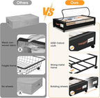 Under Bed Storage with Wheels 3Pack Storage Containers with Clear Window&Label Under Bed Drawers Rolling Under Bed Storage fo