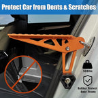 TOOENJOY Universal Fit Car Door Step, Foldable Roof Rack Door Step Up on Door Latch, Both Feet Stand Pedal Ladder, Easy Access to Rooftop for Most Car, SUV, Truck(Orange)