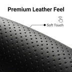 Leather Steering Wheel Cover for Dodge Ram 1500 2500 3500/ for Ford F150 F250 F350/ for Toyota Tacoma 4Runner Tundra, 15.5-16