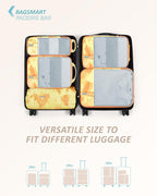 BAGSMART 6 Set /4 Set/2 Set Compression Packing Cubes for Travel, Lightweight Luggage Organizer Bags, Durable Space Saver Bag
