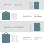 PANDA JOYS 4 Set Compression Packing Cubes Travel - Travel Accessories Expandable Packing Organizers for Carry On - Essential