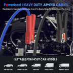 Heavy Duty Jumper Cables - 2/0 Gauge 30 Feet 1600Amp Automotive Booster Jumper Cables with 350A Battery Quick Connect and Permanent Installation kit for Car, SUV and Trucks Battery - (SB350 Gray)