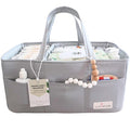 Lily Miles Diaper Caddy Organizer with 8 Pockets, Wipeable Baby Caddy Basket for Diapers and Wipes, Baby Registry Favorites, 