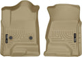 Husky Liners Weatherbeater Floor Mats | Fits Various 2014-2020 Chevrolet Silverado, GMC Sierra, Cadillac Escalade & ESV, Yukon & XL, Suburban, Tahoe (See Description) | Front Row, 2-pc Tan - 18233
