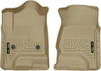 Husky Liners Weatherbeater Floor Mats | Fits Various 2014-2020 Chevrolet Silverado, GMC Sierra, Cadillac Escalade & ESV, Yukon & XL, Suburban, Tahoe (See Description) | Front Row, 2-pc Tan - 18233