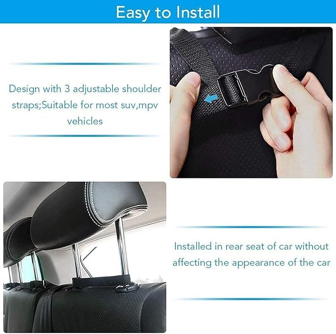 Trunk Organizer for Car, Large Capacity Car Organizers and Storage with 9 Pockets, Waterproof Backseat Hanging Organizer for SU