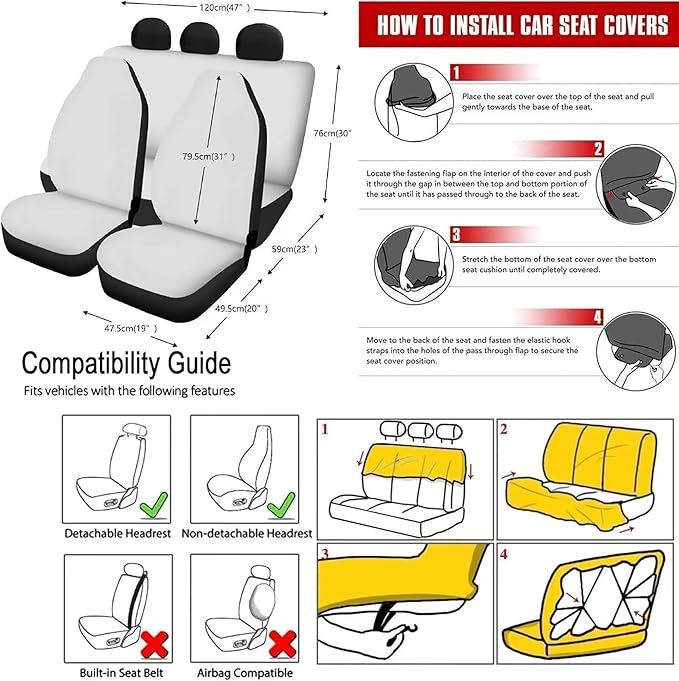 Peacock 13 PCS Car Seat Cover Set with Steering Wheel Cover Seat Belt Strap Cover Armrest Cover Coaster Keychain Automobile Interior Sets Decoration Easy to Install