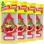 LITTLE TREES Car Air Freshener | Hanging Tree Provides Long Lasting Scent for Auto and Home | 24 Air Fresheners |Wild Cherry
