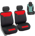 FH Group Car Seat Cover Cushion - 2 Pack Seat Covers for Cars Trucks SUV, Red Black Neosupreme Car Seat Cushions, Car Seat Co