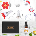 25 Pack Car Air Fresheners, 10 PCS Flower Car Air Vent Clip with 5 Essential Oil Scents & 10 Refill Pads