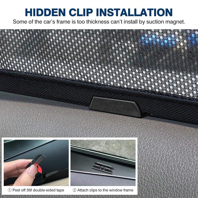 Powerty Window Sun Shade for 2013-2018 Toyota RAV4 Accessories -Upgrade Double Layer Rear Windshield Shade 6 Pack Light Block Car Privacy Cutains Shades for Baby, Camping, Napping, Sleeping